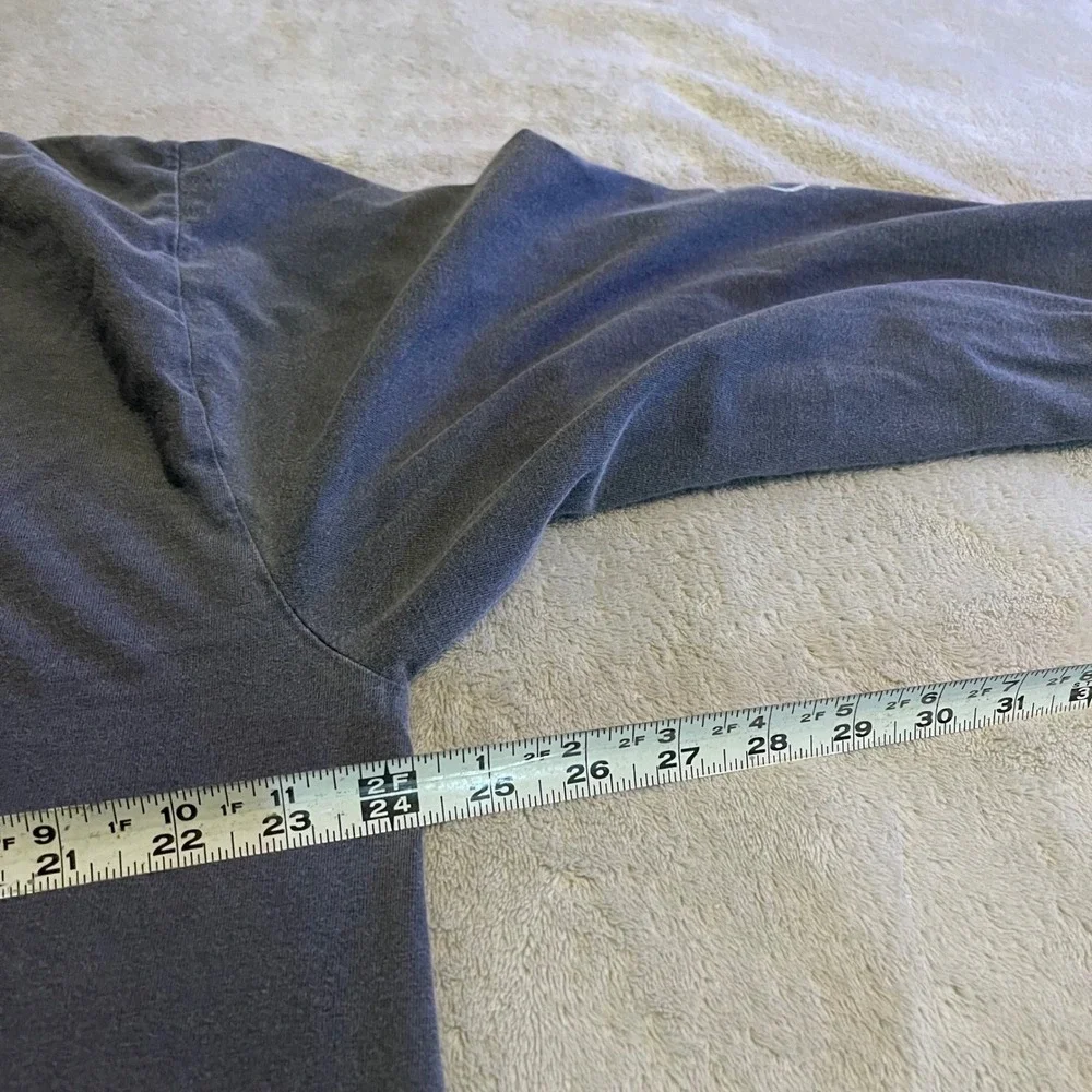 Party Pants‎ Permanent Vacation Long Sleeve Graphic T-Shirt Blue Mens XL Casual